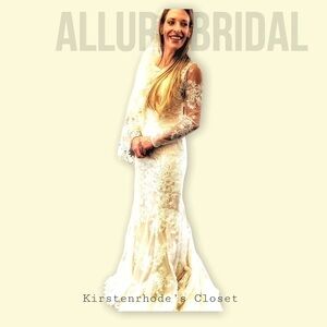 Allure bride bridal gown with lace and train inc,veil​​​​​​​